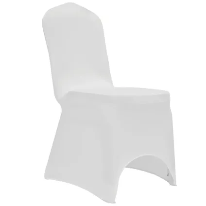 The Living Store - Tissu - Housses élastiques de chaise Blanc 12 pcs - TLS279090 4