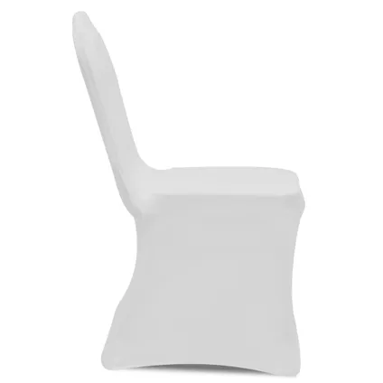 The Living Store - Tissu - Housses élastiques de chaise Blanc 12 pcs - TLS279090 6
