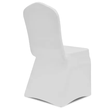The Living Store - Tissu - Housses élastiques de chaise Blanc 12 pcs - TLS279090 7