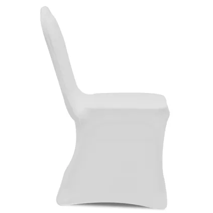 The Living Store - Tissu - Housse blanche extensible pour chaise 50 pièces - TLS241196 3