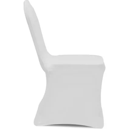 The Living Store - Tissu - Housse blanche extensible pour chaise 50 pièces - TLS241196 10