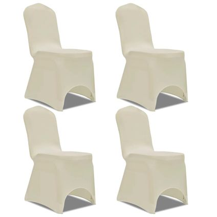 vidaXL Stoelhoes - Stretchstof - Geschikt voor stoelen tot 100 cm - 10% Spandex