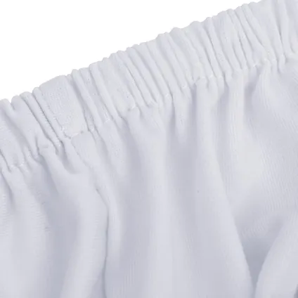 vidaXL - Jersey - Tweezitsbankhoes stretch polyester jersey wit - TLS332949 5