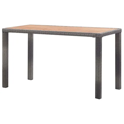 The Living Store - Bois - Table de jardin Anthracite et marron 123x60x74 cm - TLS46451 4