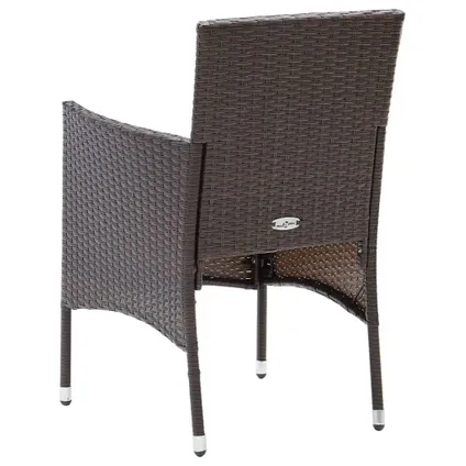 The Living Store - Poly rattan - 3-delige Tuinset met kussens poly rattan bruin - TLS309499 7