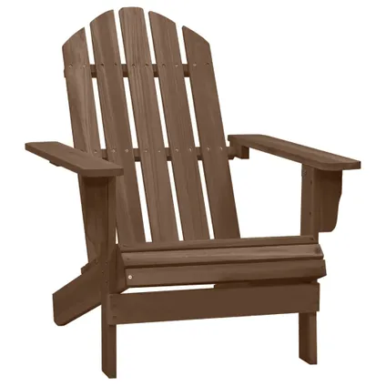 The Living Store - Bois - Chaise de jardin Adirondack avec table Bois de sapin - TLS315921 5