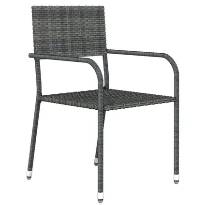 The Living Store - Poly rattan - 7-delige Tuinset grijs - TLS309958 3