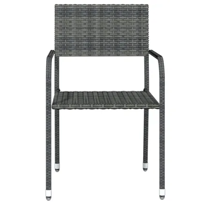 The Living Store - Poly rattan - 7-delige Tuinset grijs - TLS309958 4