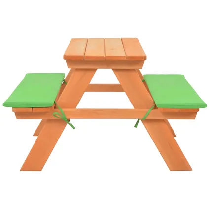 The Living Store - Bois - Table de pique-nique pour enfants avec bancs 89x79x50 - TLS91793 2