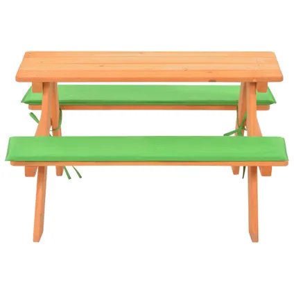 The Living Store - Bois - Table de pique-nique pour enfants avec bancs 89x79x50 - TLS91793 3