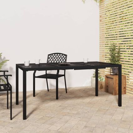The Living Store - Acier - Table de jardin anthracite 165x80x72 cm acier - TLS362746