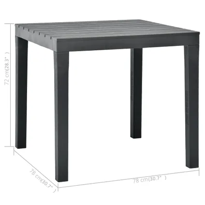 The Living Store - Plastique - Table de jardin avec 2 bancs Plastique - TLS48778 10