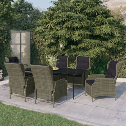 The Living Store - Poly rattan - 7-delige Tuinset bruin - TLS309967