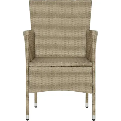 The Living Store - Poly rattan - 7-delige Tuinset poly rattan beige - TLS307075 5