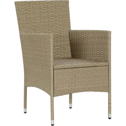 The Living Store - Poly rattan - 7-delige Tuinset poly rattan beige - TLS307075 7