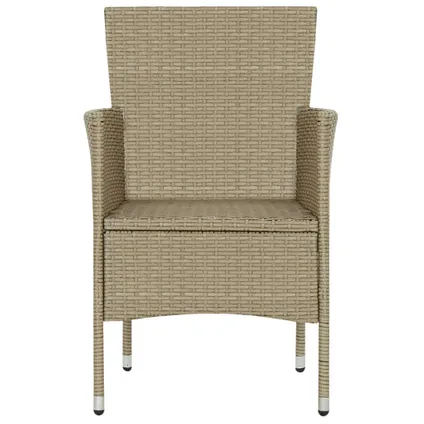The Living Store - Poly rattan - 7-delige Tuinset poly rattan beige - TLS307075 8