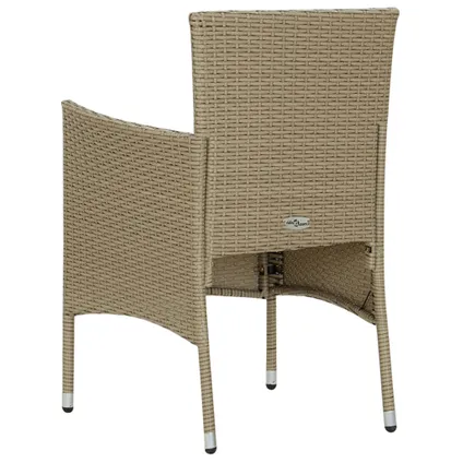 The Living Store - Poly rattan - 7-delige Tuinset poly rattan beige - TLS307075 9