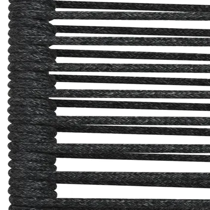 vidaXL - Staal - 9-delige Tuinset katoenen touw en staal zwart - TLS48571 9