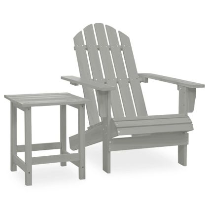 The Living Store - Bois - Chaise de jardin Adirondack avec table Bois de sapin - TLS315920