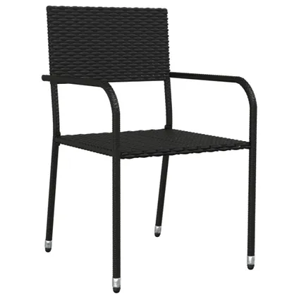 The Living Store - Poly rattan - 9-delige Tuinset poly rattan en staal zwart - TLS320328 4
