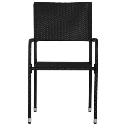 The Living Store - Poly rattan - 9-delige Tuinset poly rattan en staal zwart - TLS320328 5