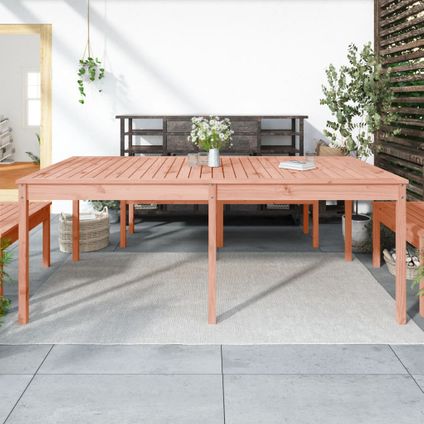 The Living Store - Bois - Table de jardin 203,5x100x76 cm bois massif de - TLS823988