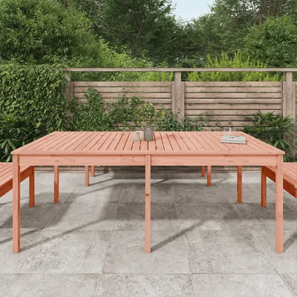 The Living Store - Bois - Table de jardin 203,5x100x76 cm bois massif de - TLS823988 3