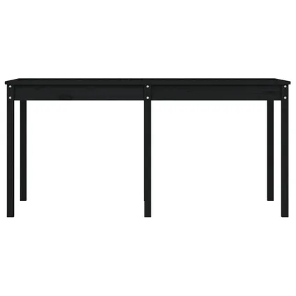 The Living Store - Bois - Table de jardin noir 159,5x82,5x76 cm bois massif de - TLS823980 5
