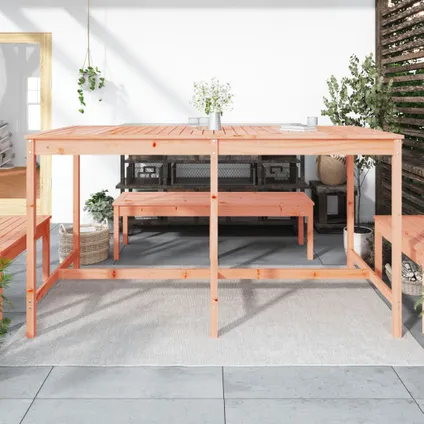 The Living Store - Bois - Table de jardin 203,5x90x110 cm bois massif de - TLS824107 3