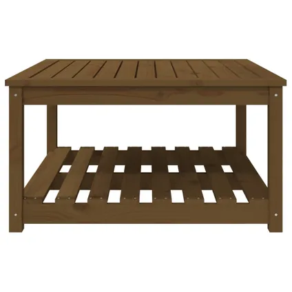 The Living Store - Bois - Table de jardin marron miel 82,5x82,5x45 cm bois - TLS824144 5