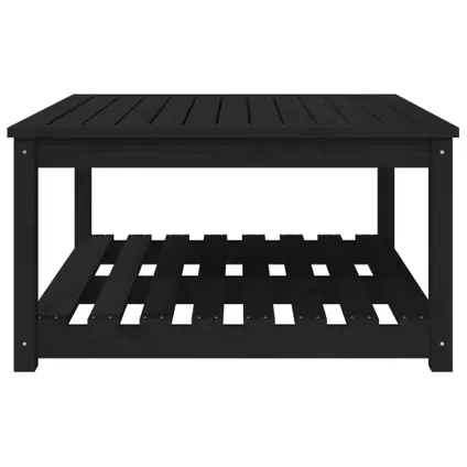 The Living Store - Bois - Table de jardin noir 82,5x82,5x45 cm bois massif de - TLS824145 5
