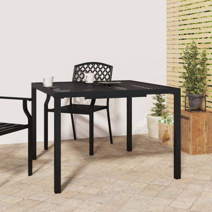 The Living Store - Acier - Table de jardin anthracite 100x100x72 cm acier - TLS362744