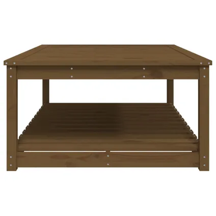 The Living Store - Bois - Table de jardin marron miel 121x82,5x45 cm bois - TLS824151 6