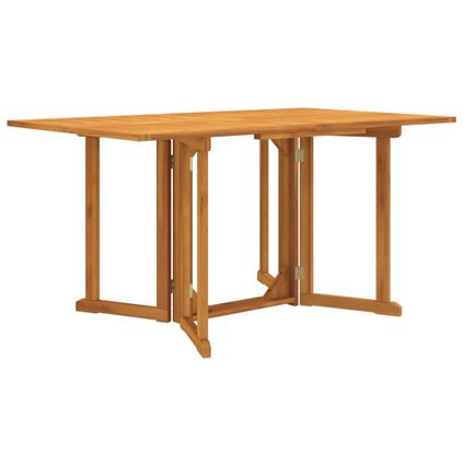 The Living Store - Teck - Table de jardin papillon pliante 150x90x75 cm bois - TLS362751