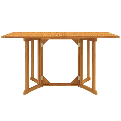 The Living Store - Teck - Table de jardin papillon pliante 150x90x75 cm bois - TLS362751 2
