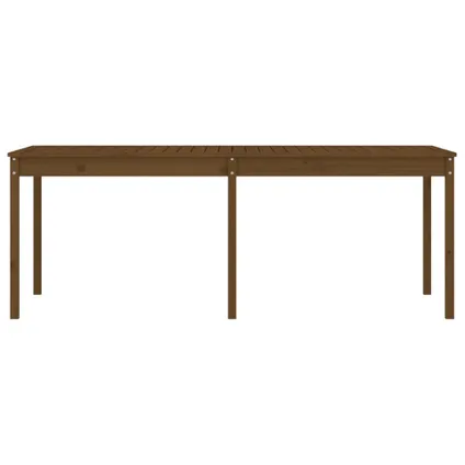 The Living Store - Bois - Table de jardin marron miel 203,5x100x76 cm bois - TLS823986 5