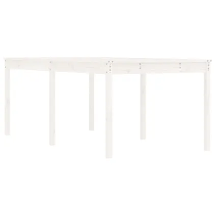 The Living Store - Bois - Table de jardin blanc 203,5x100x76 cm bois massif de - TLS823984 2