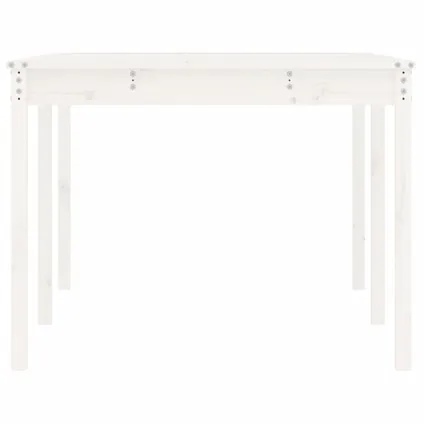 The Living Store - Bois - Table de jardin blanc 203,5x100x76 cm bois massif de - TLS823984 6