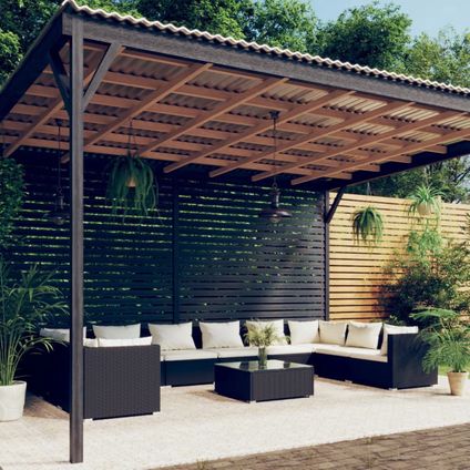 The Living Store - Poly rattan - 11-delige Loungeset met kussens poly rattan - TLS310199