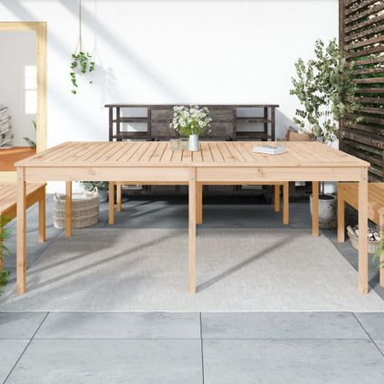 The Living Store - Bois - Table de jardin 203,5x100x76 cm bois massif de pin - TLS823983