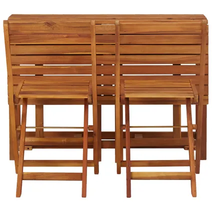 The Living Store - Bois - Table à jardinière et 2 chaises de bistro bois - TLS45910 5