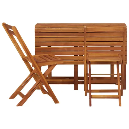 The Living Store - Bois - Table à jardinière et 2 chaises de bistro bois - TLS45910 6