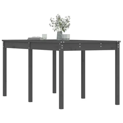 The Living Store - Bois - Table de jardin gris 159,5x82,5x76 cm bois massif de - TLS823978 4