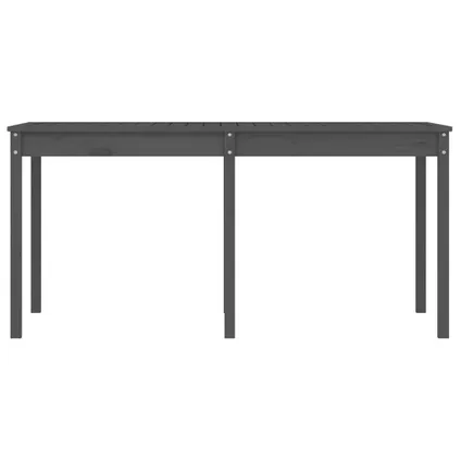 The Living Store - Bois - Table de jardin gris 159,5x82,5x76 cm bois massif de - TLS823978 5