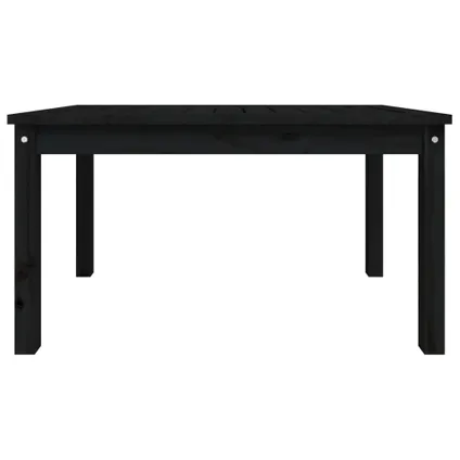 The Living Store - Bois - Table de jardin noir 82,5x50,5x45 cm bois massif de - TLS824117 5