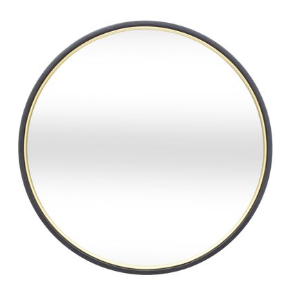 MISOU Miroir rond noir avec or 48cm