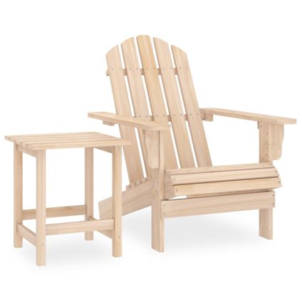 The Living Store - Bois - Chaise de jardin Adirondack avec table Bois de sapin - TLS315922