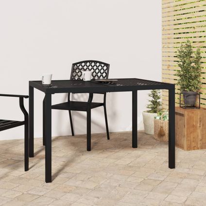 The Living Store - Acier - Table de jardin anthracite 110x80x72 cm acier - TLS362745