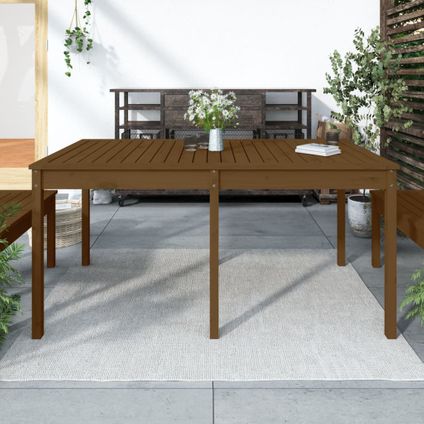The Living Store - Bois - Table de jardin marron miel 159,5x82,5x76 cm bois - TLS823979