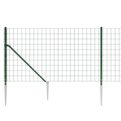 vidaXL - Staal - Draadgaashek met grondankers 1x10 m groen - TLS154113 4